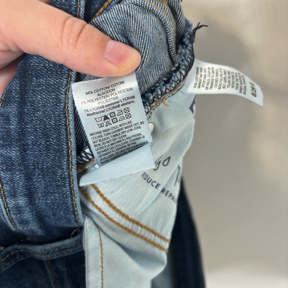 Lucky Brand Easy Rider Boot Jeans Women’s 8/29R Medium Wash Distressed Denim - Picture 8 of 8